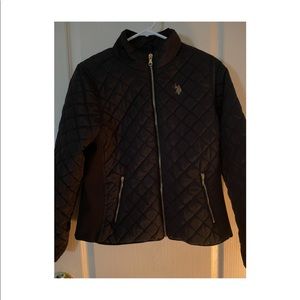 Black U.S. Polo Assn. Women’s Puffer Jacket - Size Large